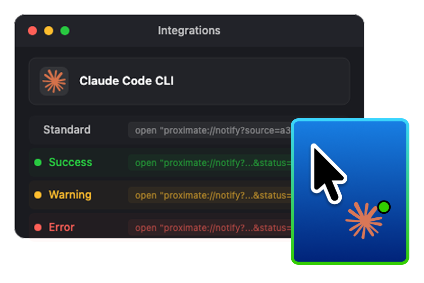 Advanced Integrations showing color-coded status badges